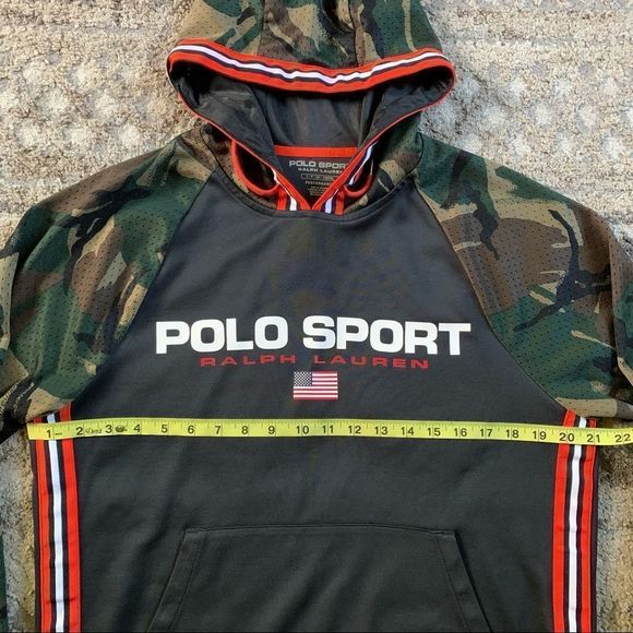 Polo Sport Ralph Lauren Stadium Camo Black Hoodie Small - Picture 10 of 10